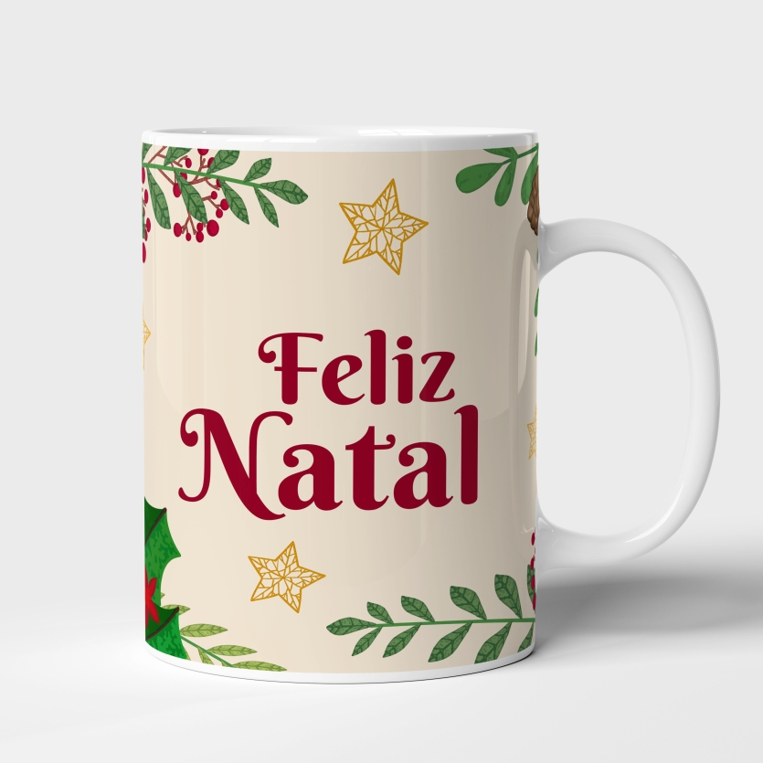 Caneca de Cerâmica Feliz Natal