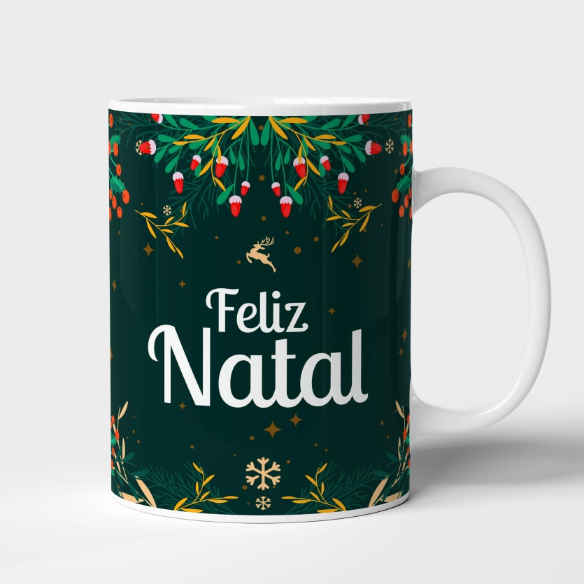 Caneca de Cerâmica Feliz Natal