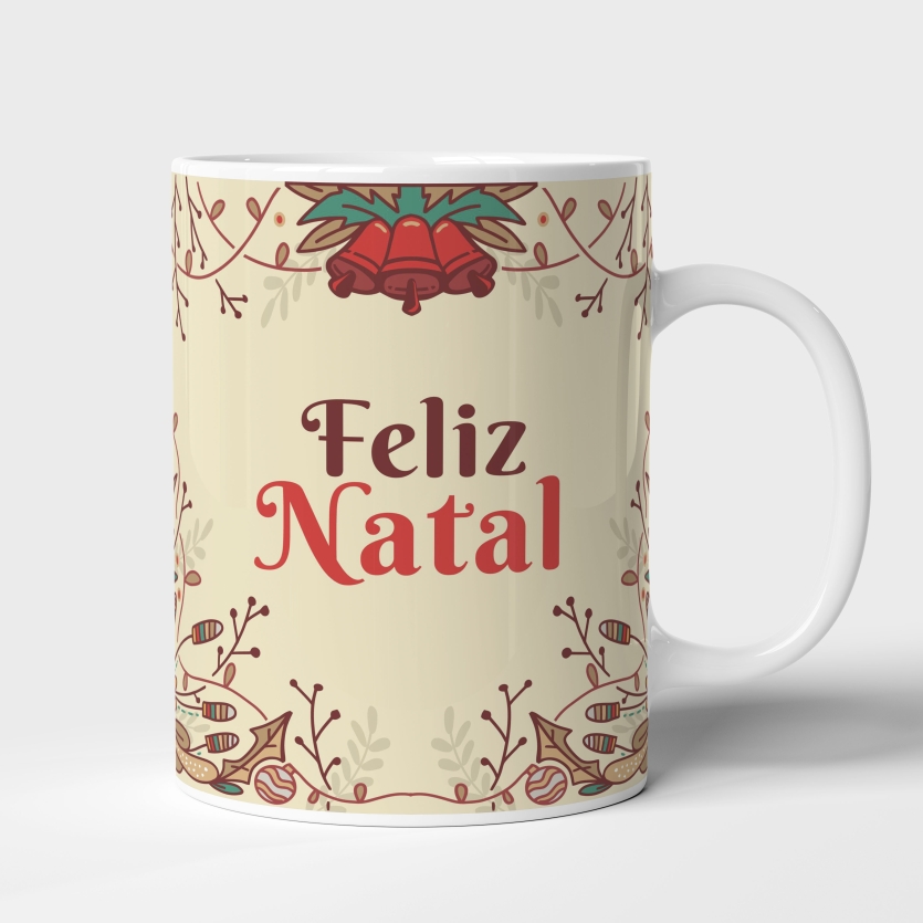 Caneca de Cerâmica Feliz Natal