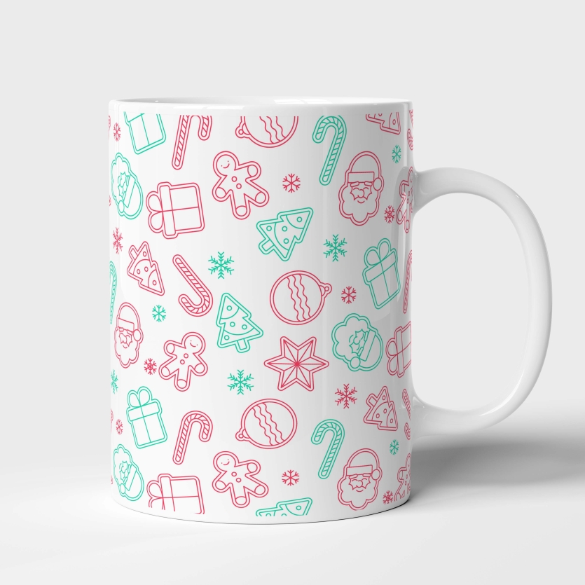 Caneca de Cerâmica Desenhos de Natal