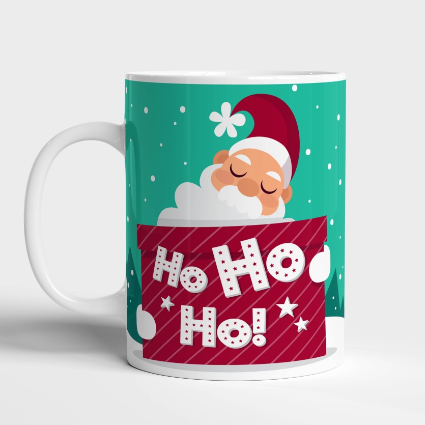 Caneca de Cerâmica Papai Noel HoHoHo
