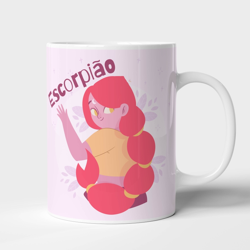 Caneca de Cerâmica Signo Escorpião