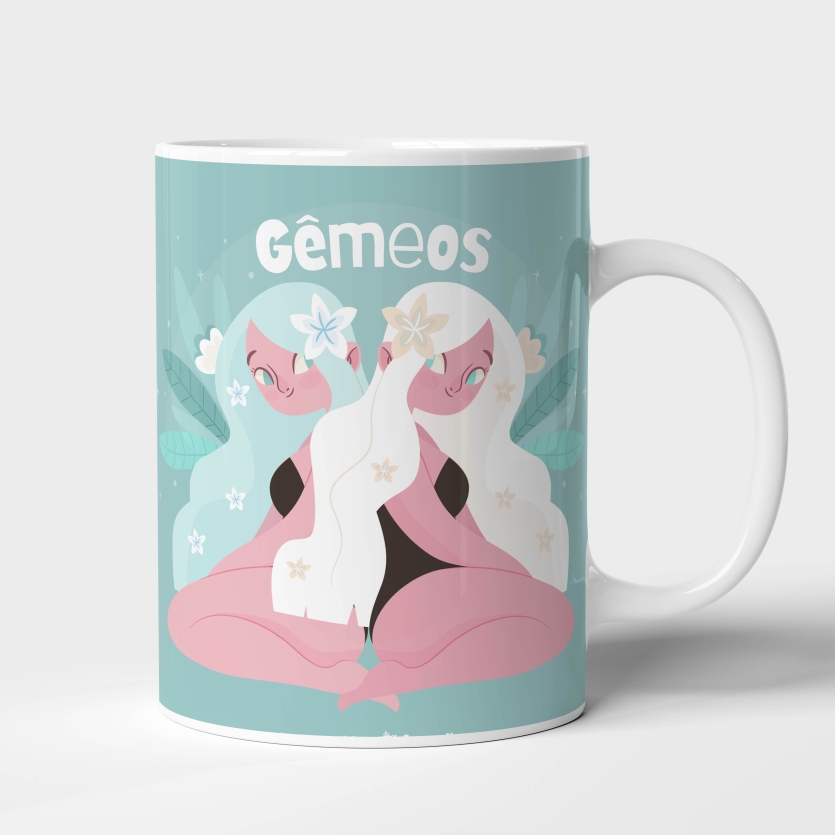 Caneca de Cerâmica Signo Gêmeos