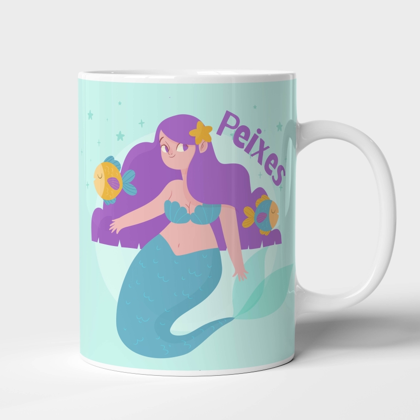 Caneca de Cerâmica Signo Peixes