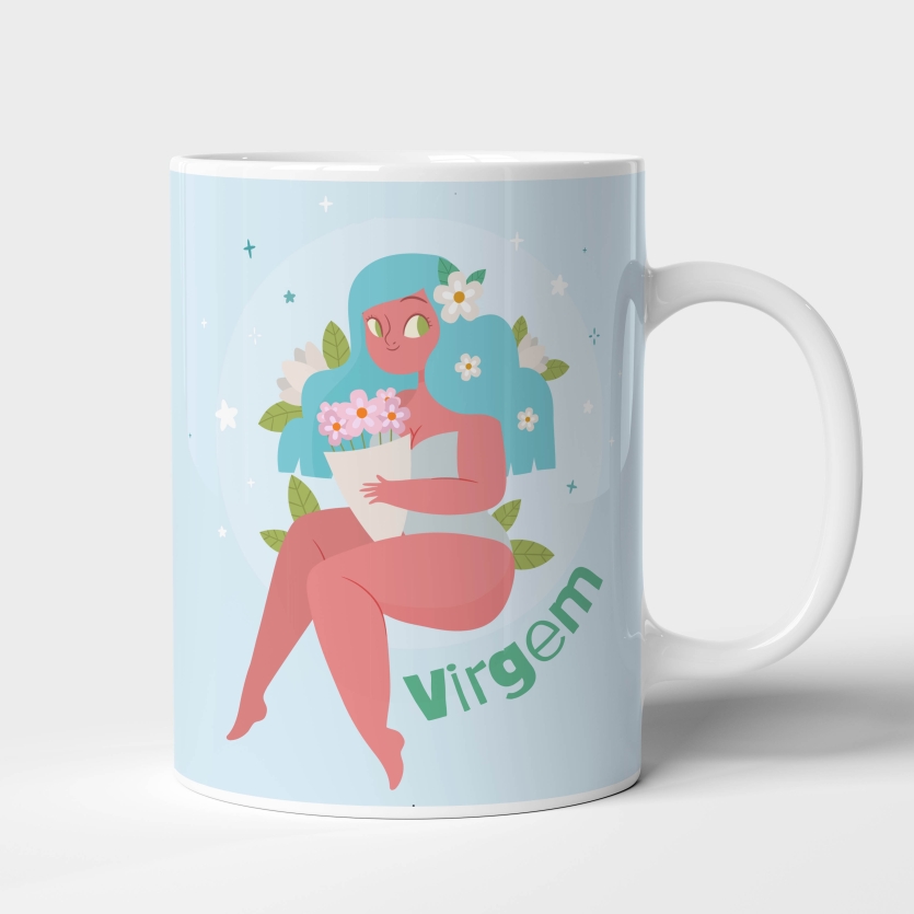 Caneca de Cerâmica Signo Virgem