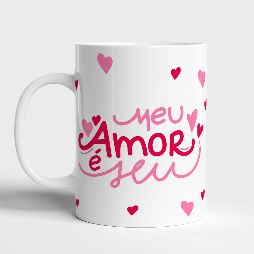 Caneca de Cerâmica Meu Amor é Seu