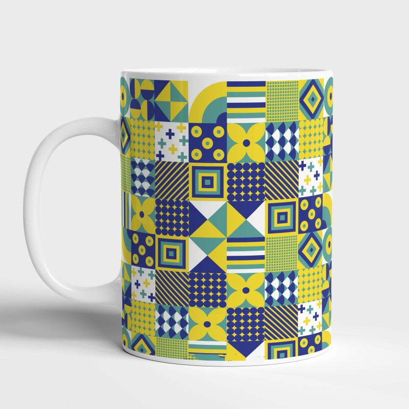 Caneca de Cerâmica Mosaico Brasil