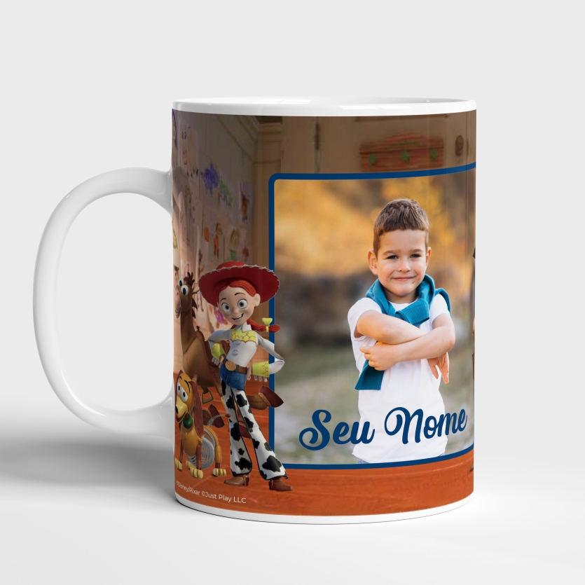 Caneca de Cerâmica Toy Story - Personalizada com Foto e Nome
