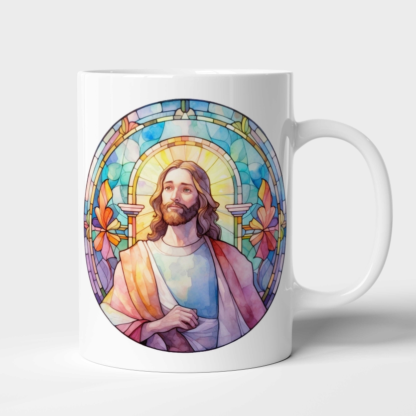 Caneca de Cerâmica Vitral Jesus