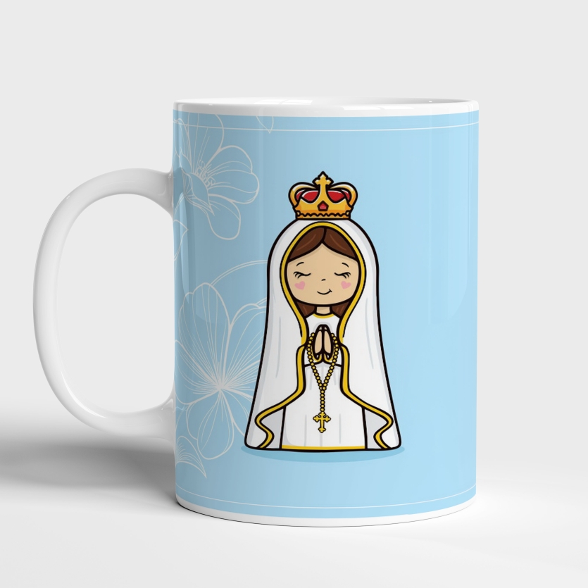 Caneca de Cerâmica Nossa Senhora de Fátima